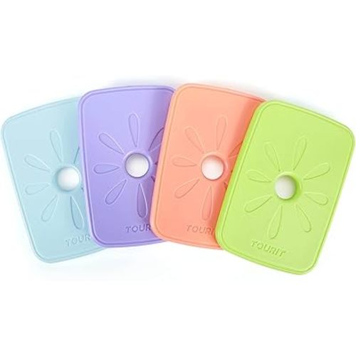 TOURIT Ice Packs for Lunch Boxes/Bags and Coolers, Lunch Box Cooler Ice Packs Reusable, Slim and Long Lasting Cool Pack for Work, Picnic or Camping