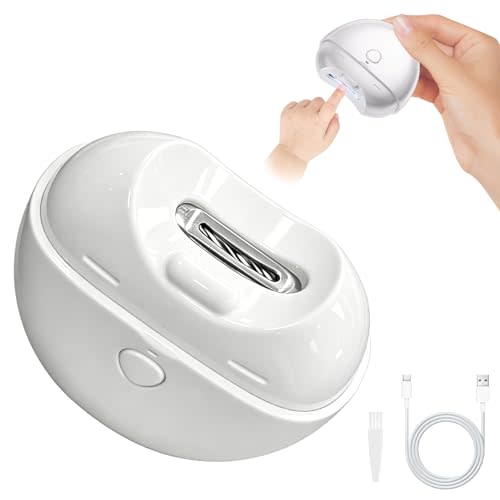 Automatic Nail Clipper for Baby, Electric Nail Trimmers with LED Light & 2 Speeds 2026 Upgraded USB Rechargeable Fingernail Trimmer with Clip Storage Safe for Seniors