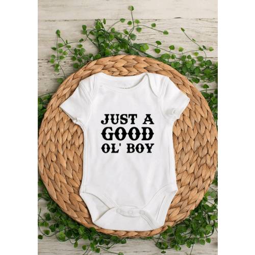 Just a Good Ol' Boy - Baby Bodysuit - Toddler Shirt - Kids T-Shirt - Infant Bodysuit - Great for the country babies!