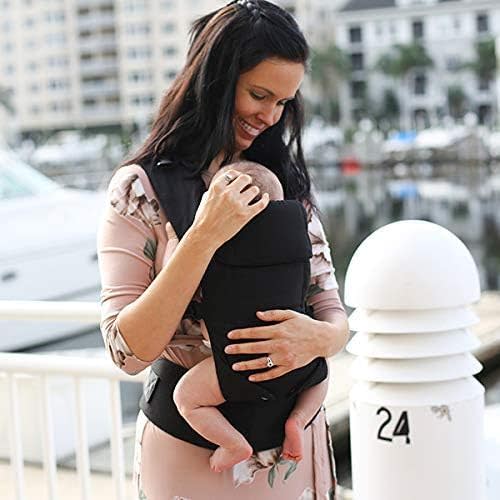 Beco Gemini Baby Carrier from Newborn to Toddler - Certified Ergonomic Newborn Baby Carrier for Infants and Children of 7-35 lbs - M Shape, Adjustable Seat, 100% Organic Cotton (Metro Black)