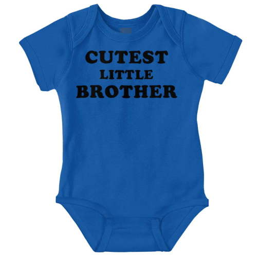 Cutest Little Brother Siblings Bodysuit Jumper Boys Infant Baby Brisco Brands 6M