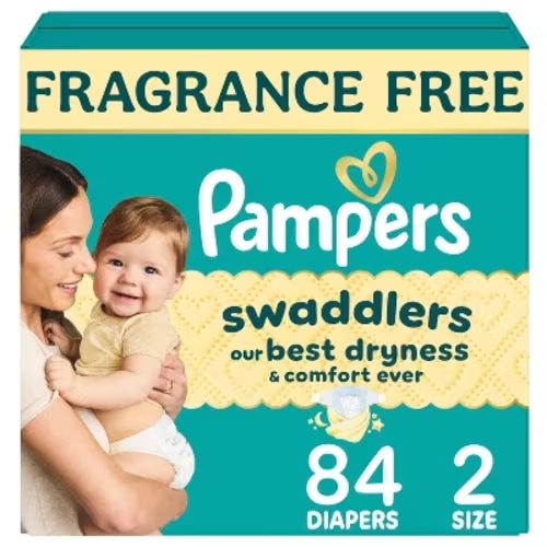 Pampers Swaddlers Sensitive Disposable Diapers - Size 2 - 84ct