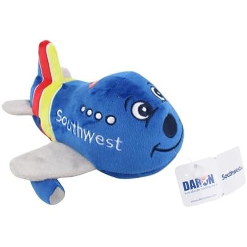 Daron Southwest Plush Airplane Toy for Kids Ages 3+