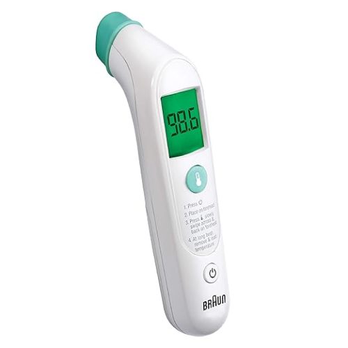 Braun TempleSwipe Digital Thermometer with Color Coded Temperature Guidance - Adults, Babies, Toddlers & Kids