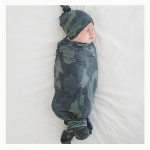 Knit Swaddle Blanket - Hunter – Copper Pearl
