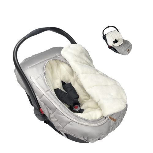 Car Seat Cover+Carseat Bunting Bag Intergrated into 1,Waterproof Anti-Cold Winter Bassinet Stroller Car seat Sleeping Bag for Infant,0-12M