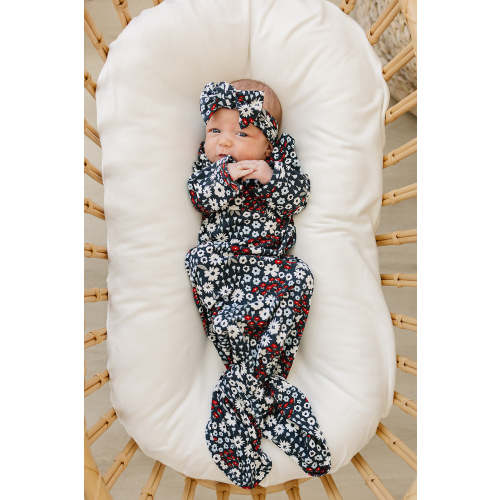 americana floral bamboo knot gown