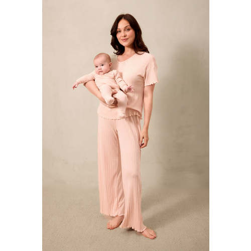 Blush Pointelle Short-Sleeve Women’s Sleep Set