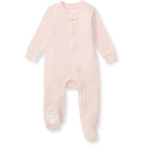 Burt's Bees Baby Girls' Organic Cotton, Sleep and Play Footed Pajamas