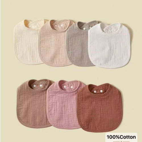 7pcs/Pack Baby Girl's Cotton Terry Cloth Bibs, Soft Drool Wipes, Pink for Sale Australia| New Collection Online| SHEIN Australia