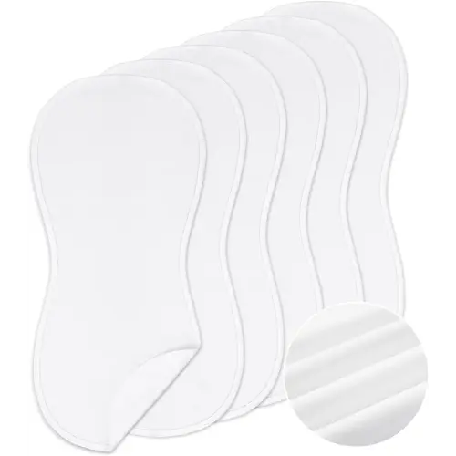 6 Pcs 13 x 29 in Peanut Shape Changing Pad Liner Baby Peanut Changing Pad Liner for Baby Portable Soft Peanut Changing Pad Washable Reusable Changing Pad Liner Waterproof Easy to Clean (White)