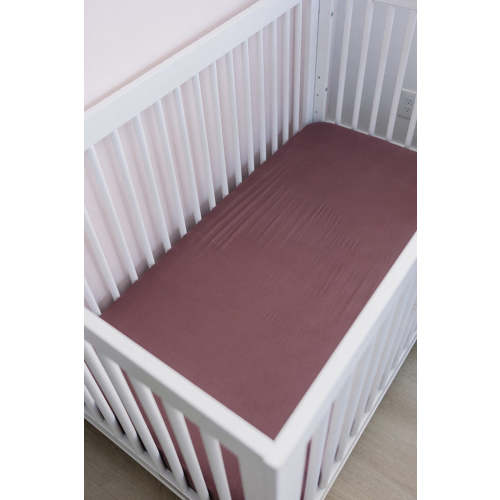 Plum Stretch Crib Sheet | Bamboo | Baby Essentials