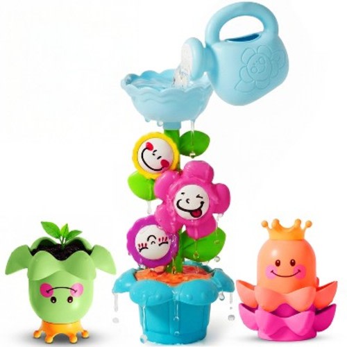 3 Pieces Bath Toys for Toddlers, Flower Waterfalls Waterwheel Bath Tub Toys with Suction Cup for Toddlers 1-3