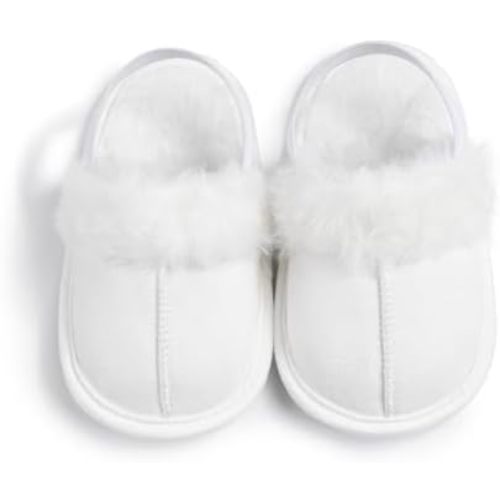 Infant Baby Boys Girls Slippers Cozy Fleece Booties Toddler Soft Warm Socks Princess Flats Newborn Crib Shoes