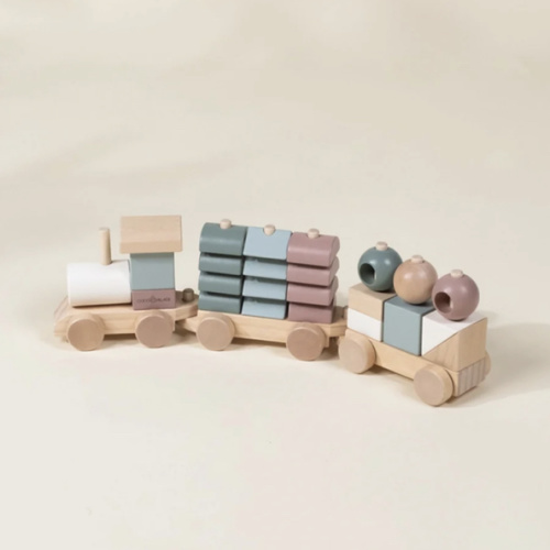 Oversized Wooden Stacking Train