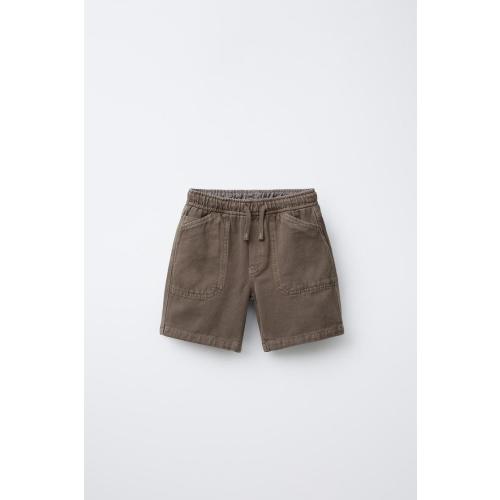 COMFY TWILL SHORTS - Brown | ZARA United States