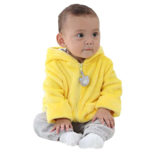 Toddler Coats Newborn Baby Boys Girls Long Sleeves Keep Warm Hooded Coat Clothes Snowsuit New Fall Jackets Winter Outerwear Yellow 24 Months