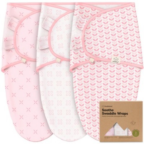 3pk Soothe Baby Swaddle 0-3 Months, Organic Baby Swaddle Sleep Sacks, Newborn, Infant Swaddle Sack, Color: Blossom, Size: one size