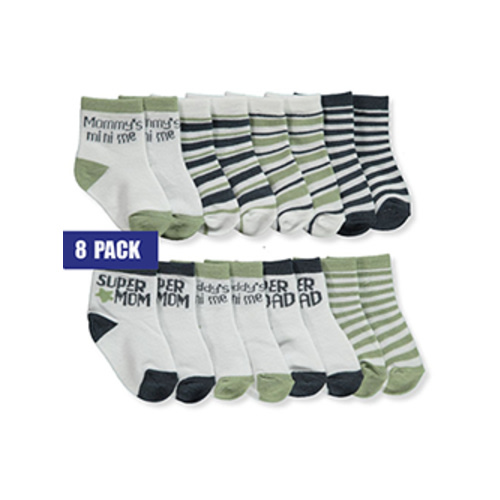 Stepping Stones Baby Boys' 8-Pack Socks