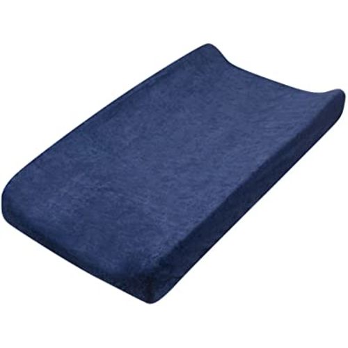 HonestBaby Boys Organic Cotton Changing Pad Cover, Navy (Terry Cotton), One Size