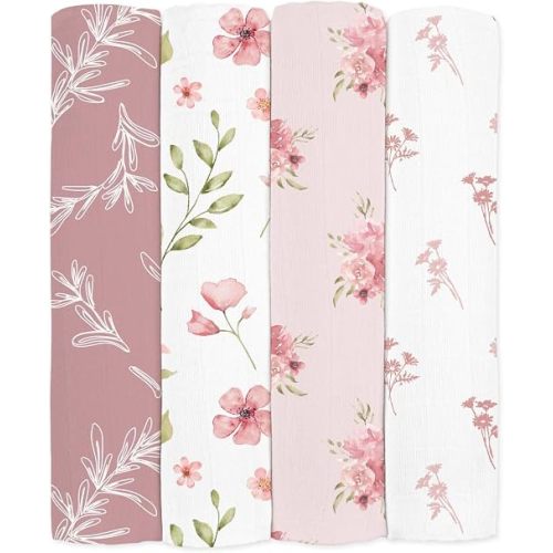 Muslin Swaddle Blankets for Newborn, Cotton Receiving Blanket