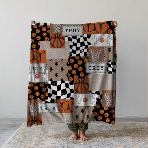 Basketball Blanket Boy Gift Idea Basketball Lover Gift Idea Teen Room Decor Boy Name Blanket Custom Basketball Room Decor Sport Gift Ideas