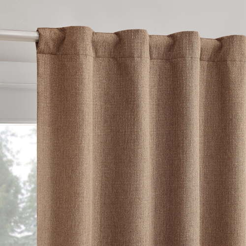 Sun Zero Vance 2-Piece Magnetic Closure 100% Blackout Back Tab Curtain Panel Pair, Dusty Terracotta, 37”W x 63"L