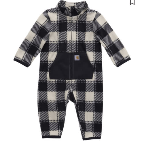 Carhartt Infant Boys' Plaid Print Long Sleeve Onesie