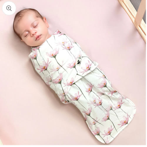 Norani Baby Snugababe Sleep Pod with Arm Inserts - Pink Petals