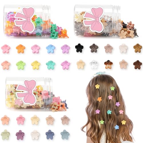 150 pcs Mini Flower Hair Clips Colorful Small Hair Clips | Mini Claw Clips Cute Hair Accessories for Women Girls Kids Teens