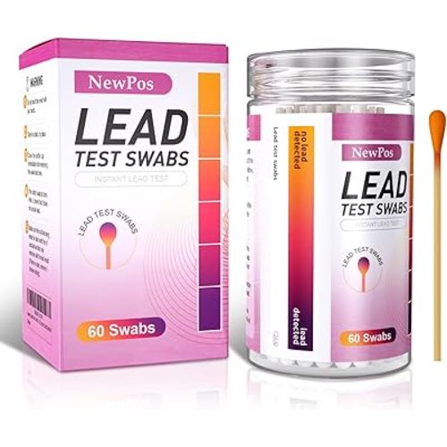 Lead Test Kit: 60 Swabs Upgraded Accurately Formulated Lead Paint Test Kit Detector Testing for Dishes Paint Cups Ceramics & All Surfaces Results in 30 Seconds (60)