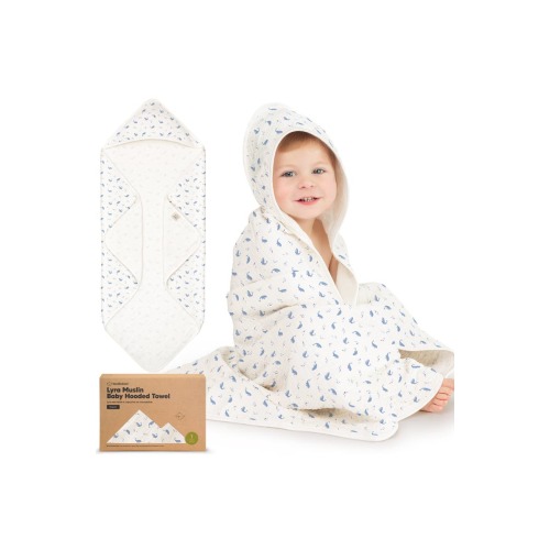 Lyra Muslin Hooded Towel, Medium