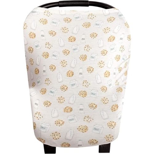 Copper Pearl Multi-Use Cover: Car Seat, Nursing, and Stroller Cover for Sun - Stretchy Fabric, All-Season Use, Stylish Designs, Easy Access for Moms - Chip