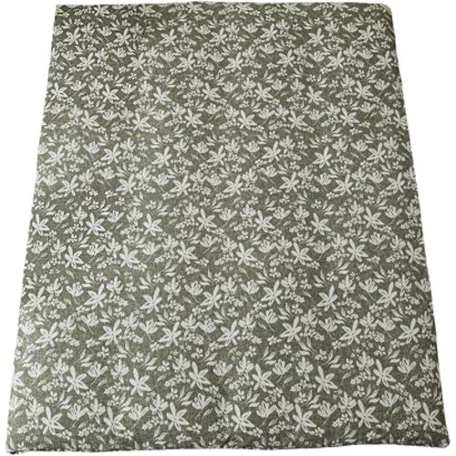 Futon Cover for Traditional Japanese Futon Floor Mattress Cover with Zipper Twin Full Queen Machine Washable Super Soft，Olive Green Floral：Queen