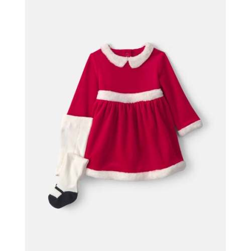 Baby Girl 2-Piece Christmas Long-Sleeve Dress Set - Red | Carter's