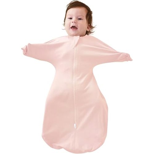 ZIGJOY Swaddle Sleep Sack 3-6 Months, 1.0 Tog Cotton Baby Swaddle Blanket