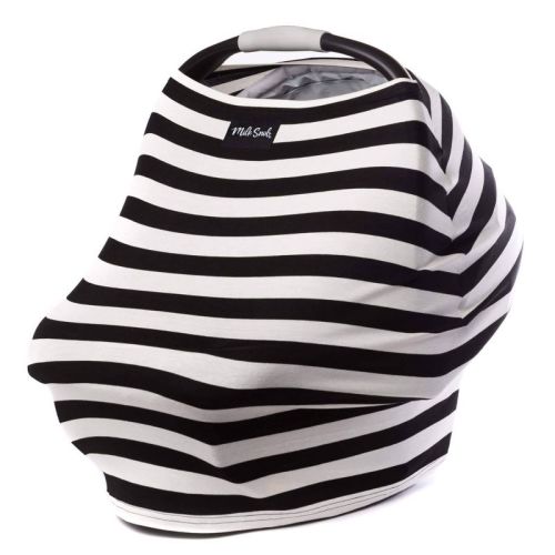 Milk Snob Nursing Cover/Baby Car Seat Canopy - Signature Stripe: Spandex Rayon Material, Rugby Stripe Pattern