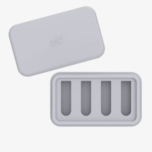 ezpz Baby-Led Gumline Feeder Ice Tray Baby Teether - Pewter