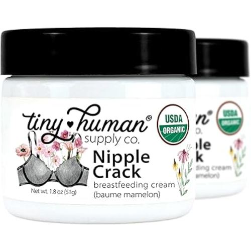 Organic Nipple Cream, Nipple Crack Lanolin Free Nipple Butter (2 Pack), Balm for Breastfeeding Mothers, No Need to Wash Off, Safe for Baby and Mama