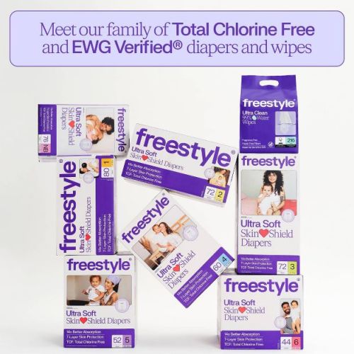 Freestyle Total Chlorine Free 14x Better Absorption Hypoallergenic Baby Diapers