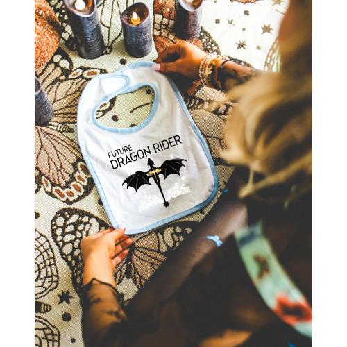Future Dragon Rider Fourth Wing Baby Bib - Nerdy Infant Clothing