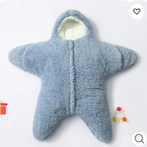 Newborn Baby Warm Starfish Romper Sleeping Bag