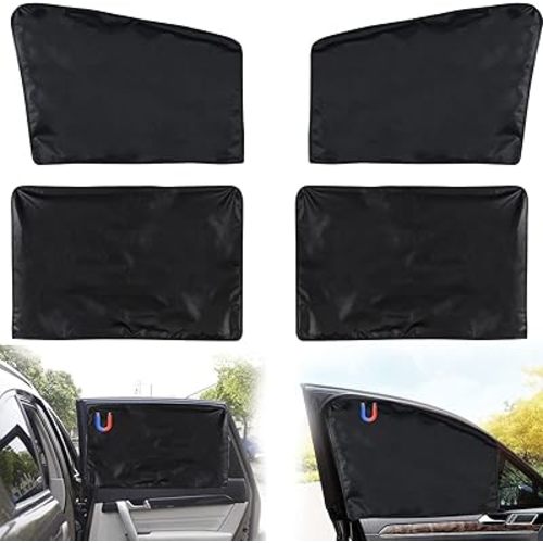 4 Pcs Car Side Window Shade, Magnetic Car Window Shade for Baby, Foldable Car Privacy Shades Car Window Shades Blackout Curtains, Side Automotive Window Sunshades for Sleeping Taking a Nap