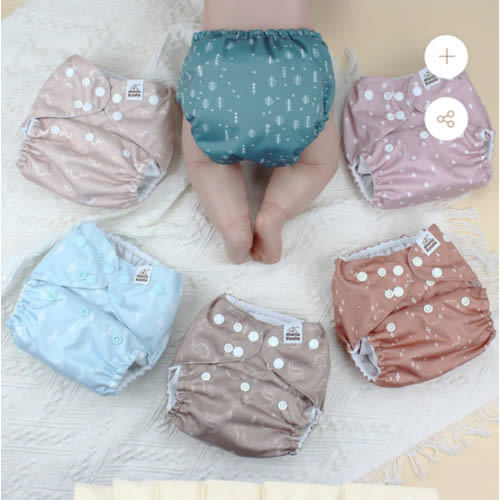 POCKET DIAPER 3.0 WITH INSERTS - 6 PACK(Simply Neutrals)