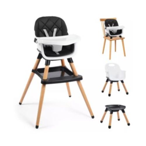 7-in-1 Convertible Baby High Chair with Removable Tray and 5-Point Harness