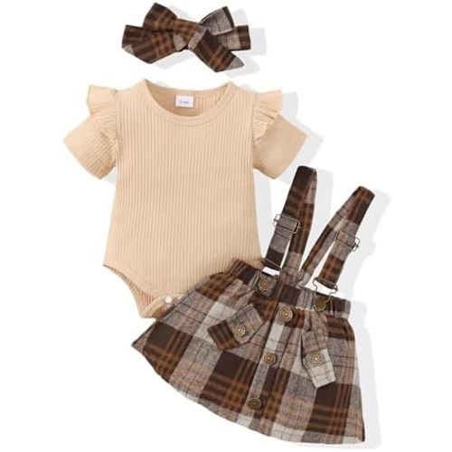 Newborn Baby Girl Clothes Dresses Outfits Gifts Romper Top Overalls Dress Suspender Skirt Sets for Infant Girls