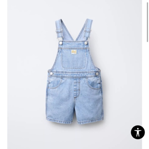 DENIM OVERALL SHORTS - Light blue | ZARA United States