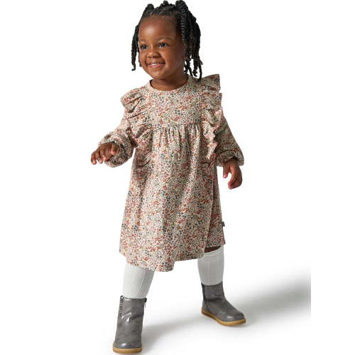 Modern Moments by Gerber Toddler Girl Dress with Ruffles, Sizes 12M-5T