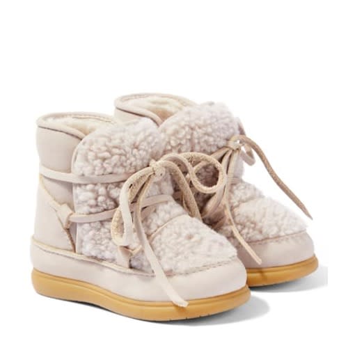 Baby Ceysa teddy and leather booties