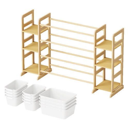 Toy Storage Organizer with 6 Shelves & 12 Bins, Kids Bookshelf Bookcase, Toy Bin Shelf for Playroom & Bedroom Organization & Decor | Wayfair